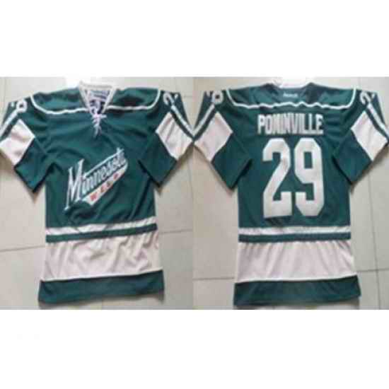 Minnesota Wild #29 Jason Pominville Green Stitched NHL Jersey